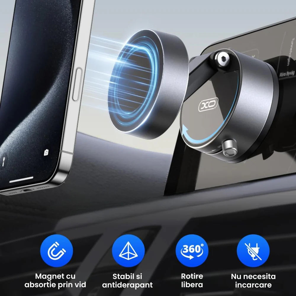 Suport de Telefon Magnetic si Pliabil cu Ventuza