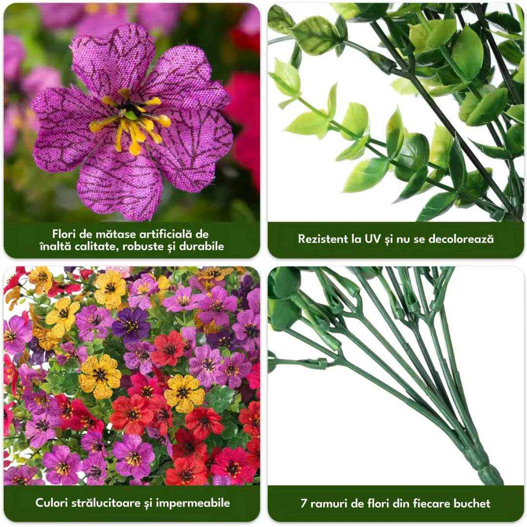 Set 6 buchete de flori artificiale | EverBloom