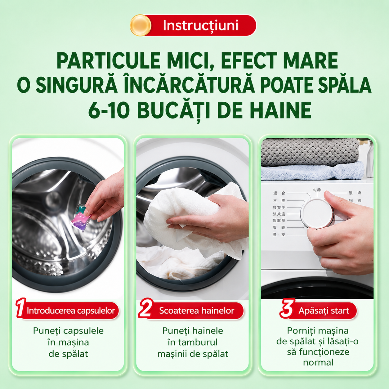 Capsule Detergent 3în1 pentru Mașina de Spălat – 25 bucăți | FreshCaps