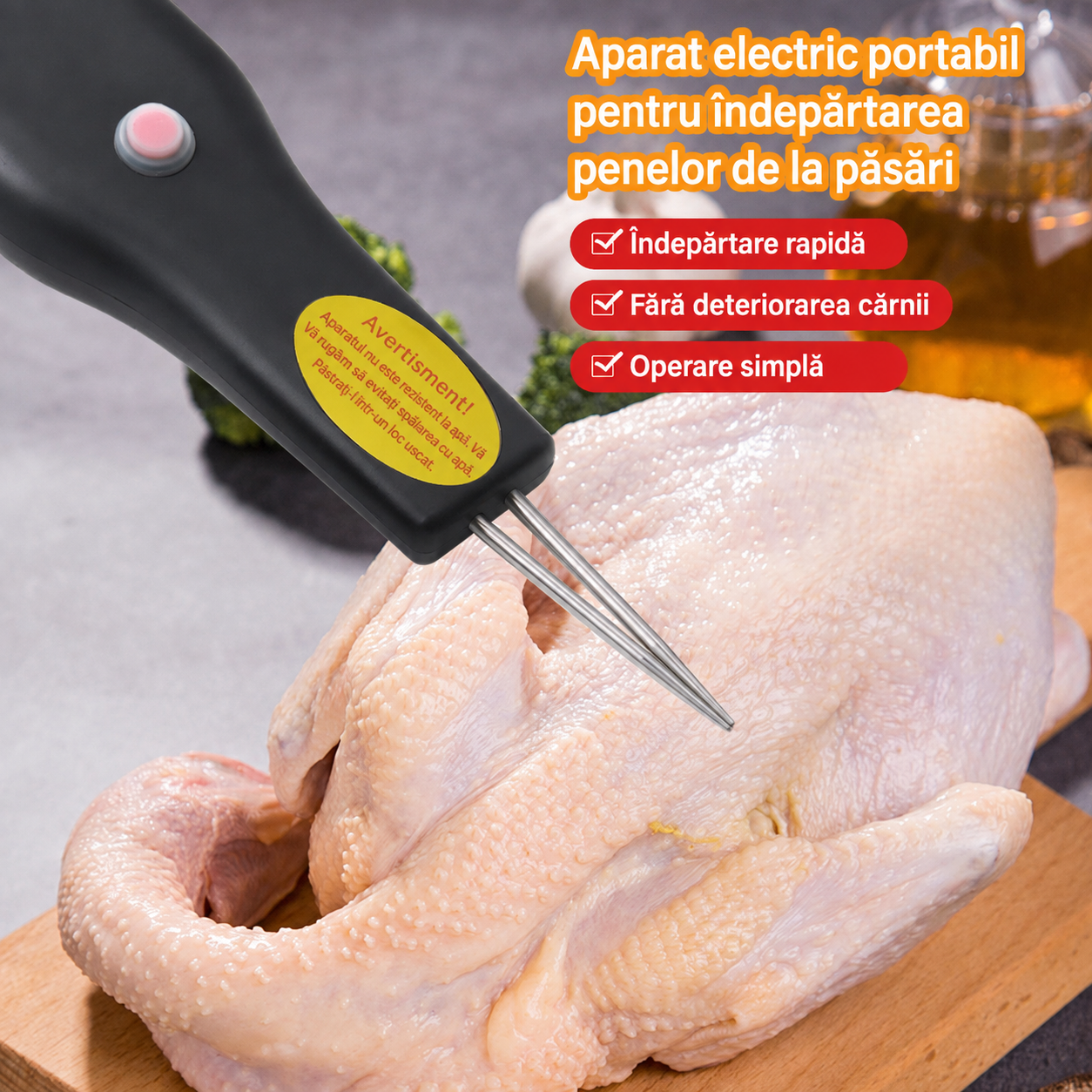 FeatherClean – Dispozitiv Electric pentru Îndepărtarea Penelor