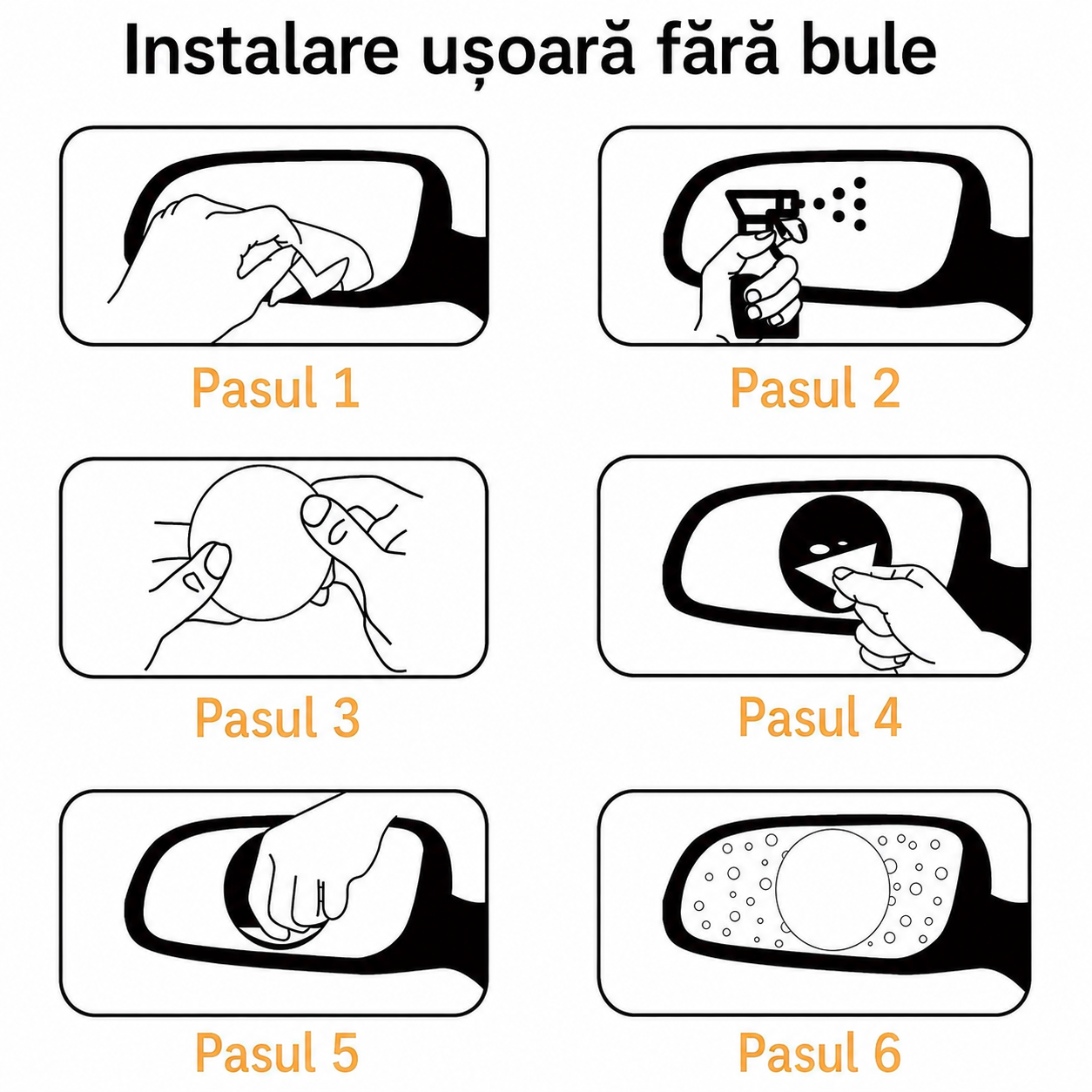 Set 2 Folii Anti-Aburire și Ploaie pentru Oglinzi Auto | ClearView