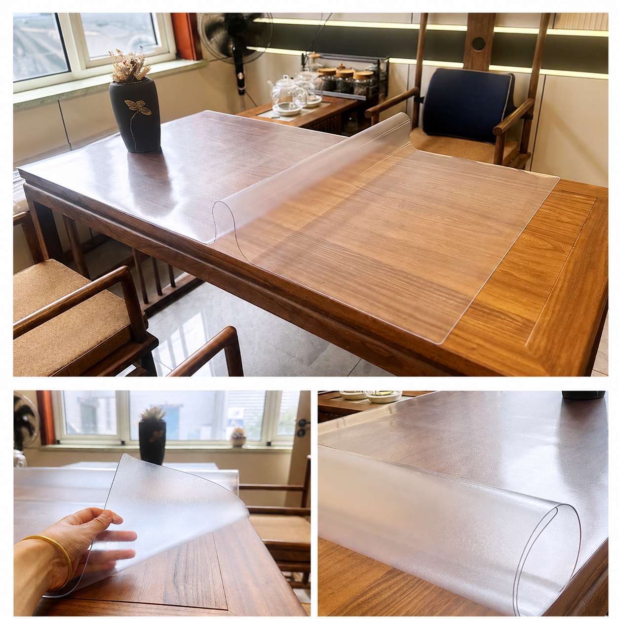 Folie Transparentă pentru Protecția Meselor și Blaturilor | ClearGuard