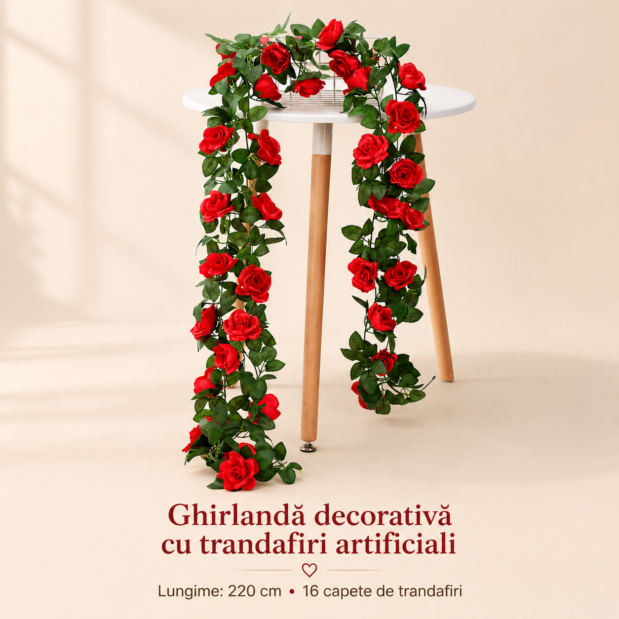 Ghirlanda Decorativa Cu Trandafiri Artificiali | EverBloom