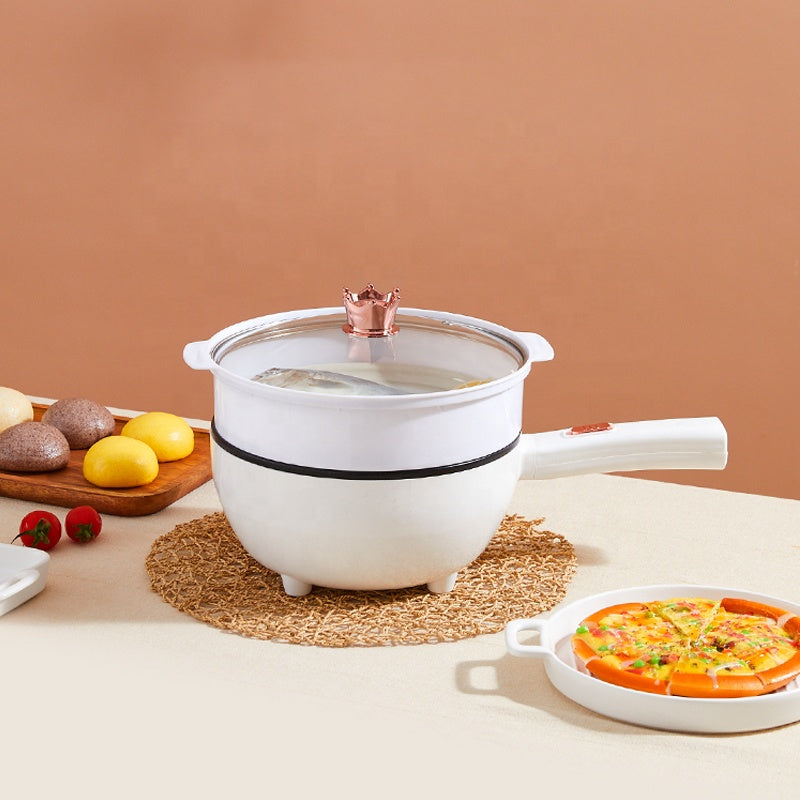 MasterPot 2-în-1: Tigaie Și Oală Portabilă Electrică Pentru Gătit Fără Aragaz