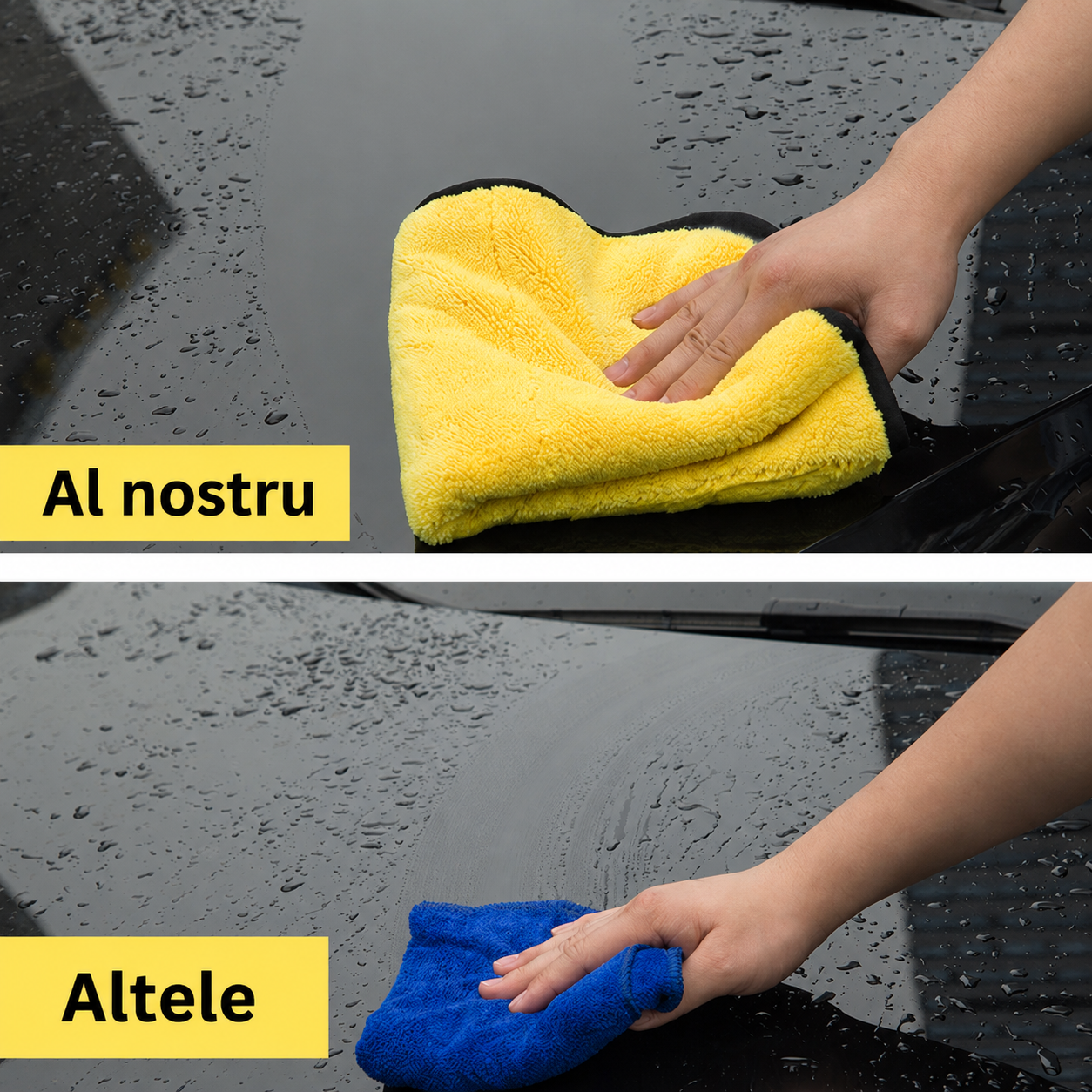 Lavetă Auto din Microfibră pentru Curățare și Uscare 90x60 cm | AutoShine