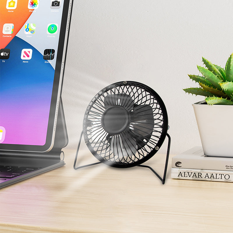 Mini Ventilator Metalic de Birou cu Alimentare USB | AirFlow