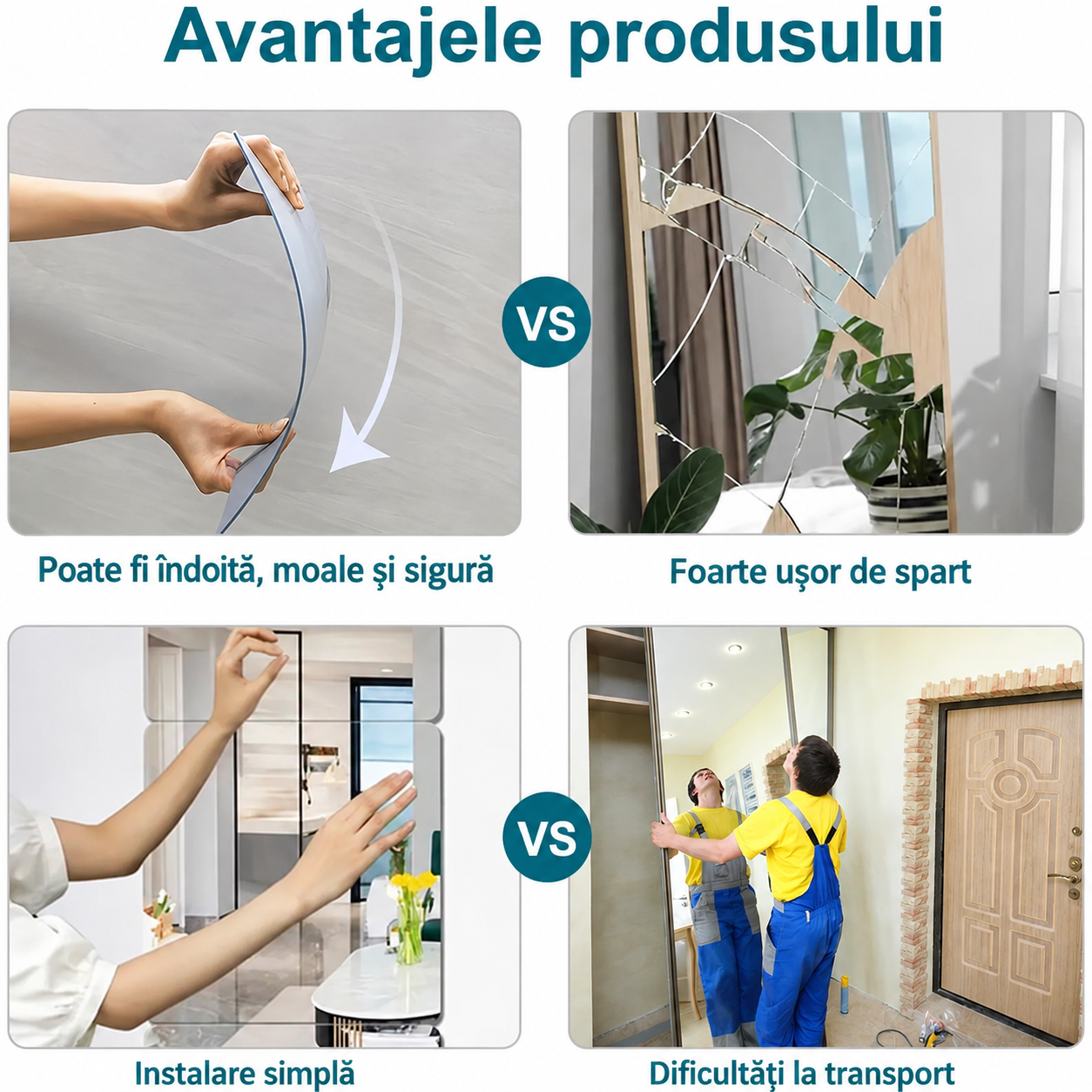 Oglindă Autoadezivă Flexibilă și Incasabilă | MirrorFlex