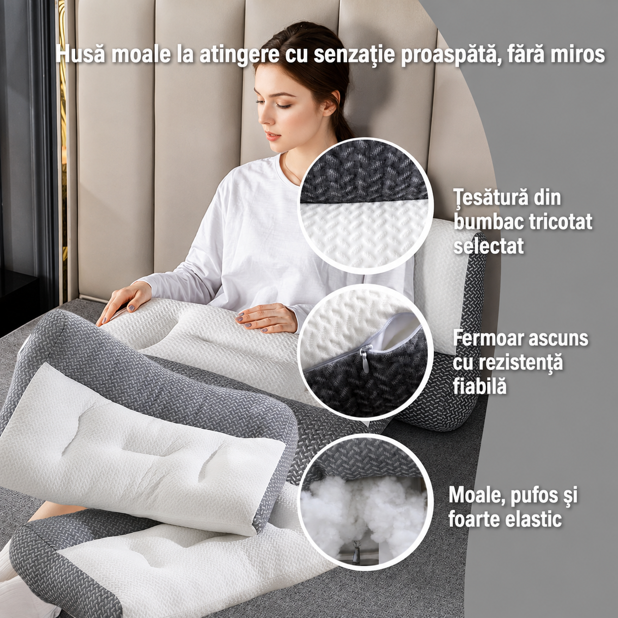 DreamRest – Pernă Ergonomică din Spumă cu Memorie