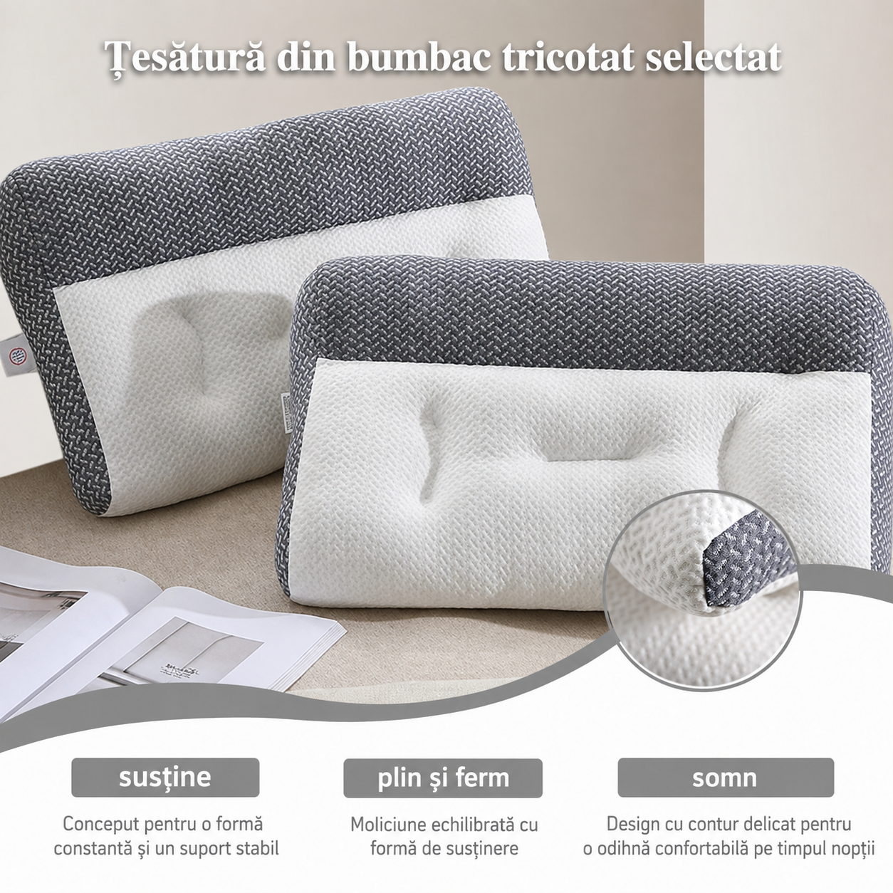 DreamRest – Pernă Ergonomică din Spumă cu Memorie