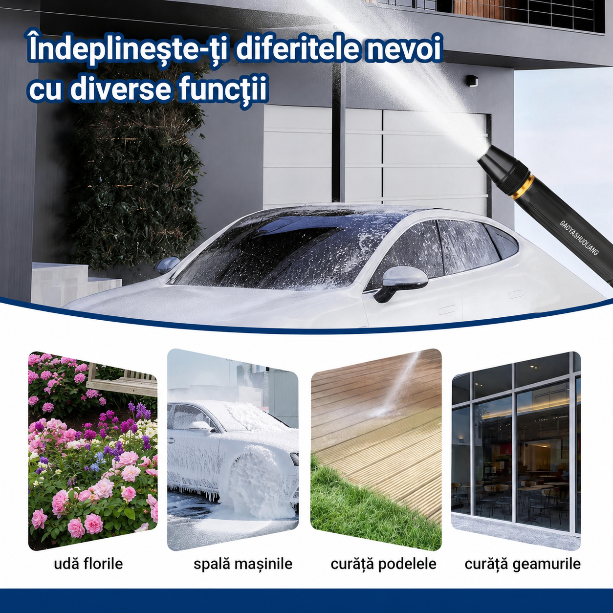 Pistol de Stropit cu Presiune Reglabilă | AquaJet