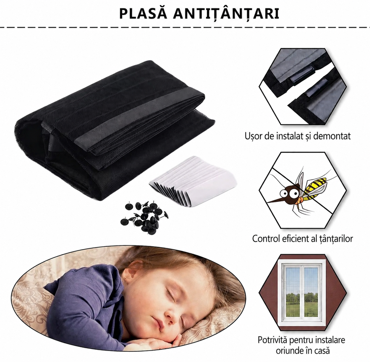Plasă Magnetică Anti-Insecte pentru Fereastră 1,2x1,2 m | WindowGuard