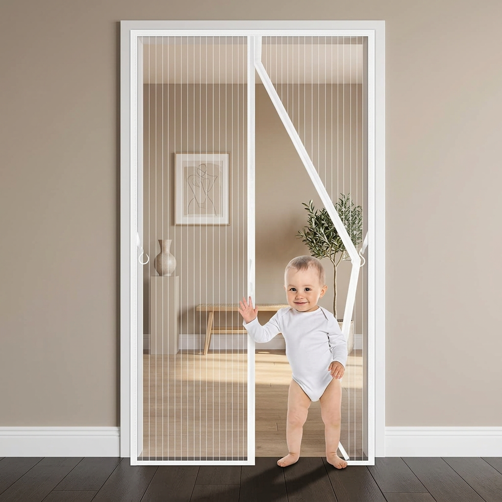 Plasă Magnetică Anti-Insecte pentru Ușa de Balcon 100x220 cm | AirGuard