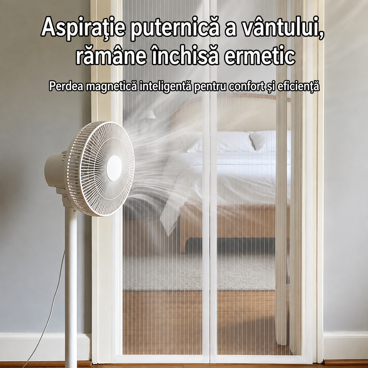 Plasă Magnetică Anti-Insecte pentru Ușa de Balcon 100x220 cm | AirGuard