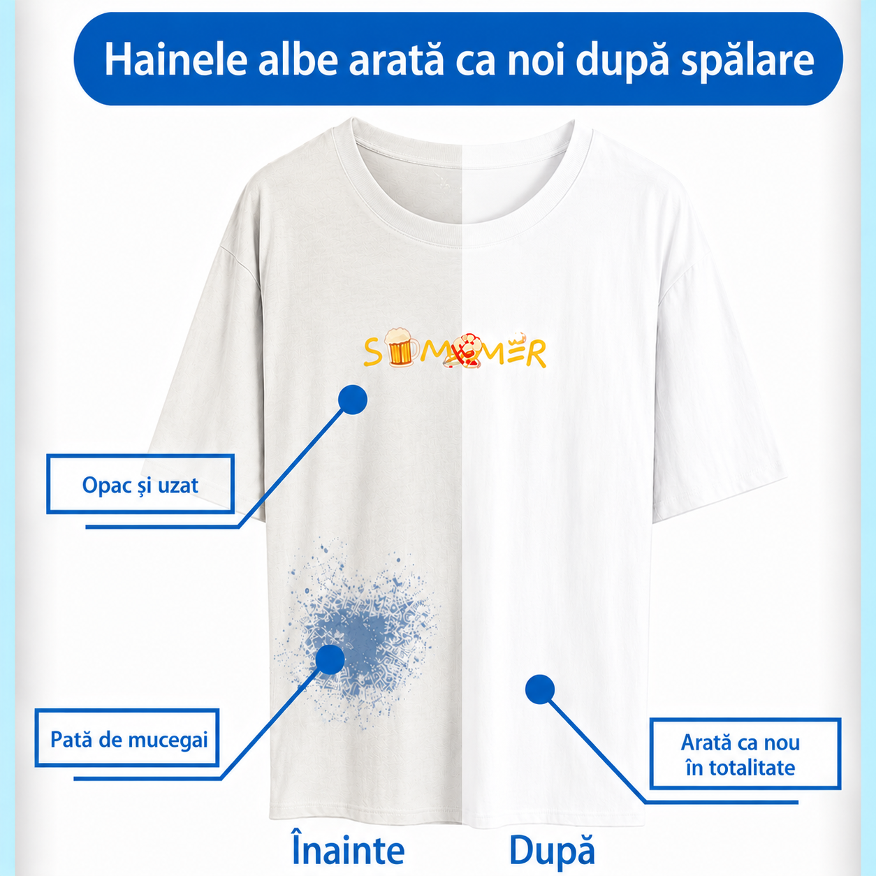Pudră pentru Albirea și Împrospătarea Rufelor Albe 75 g | WhiteBoost