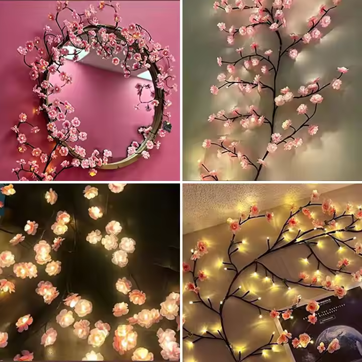 Ramuri de Viță Florale Decorative  – 74 Lumini LED