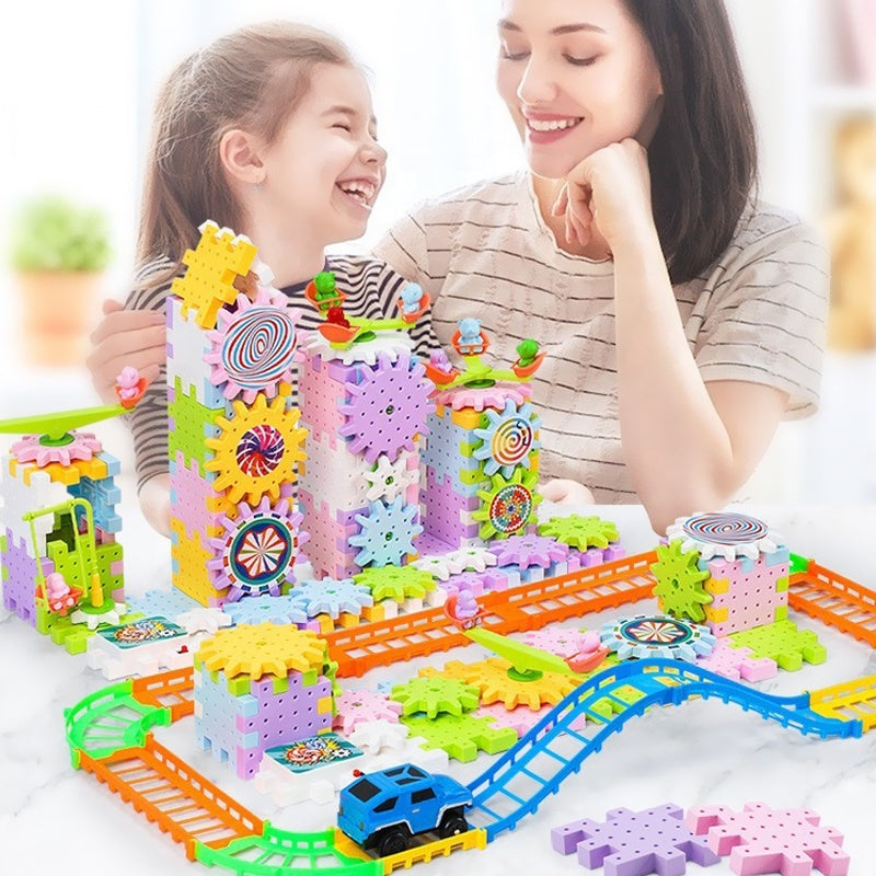 Set Creativ cu Angrenaje și Circuit pentru Copii | GearLand