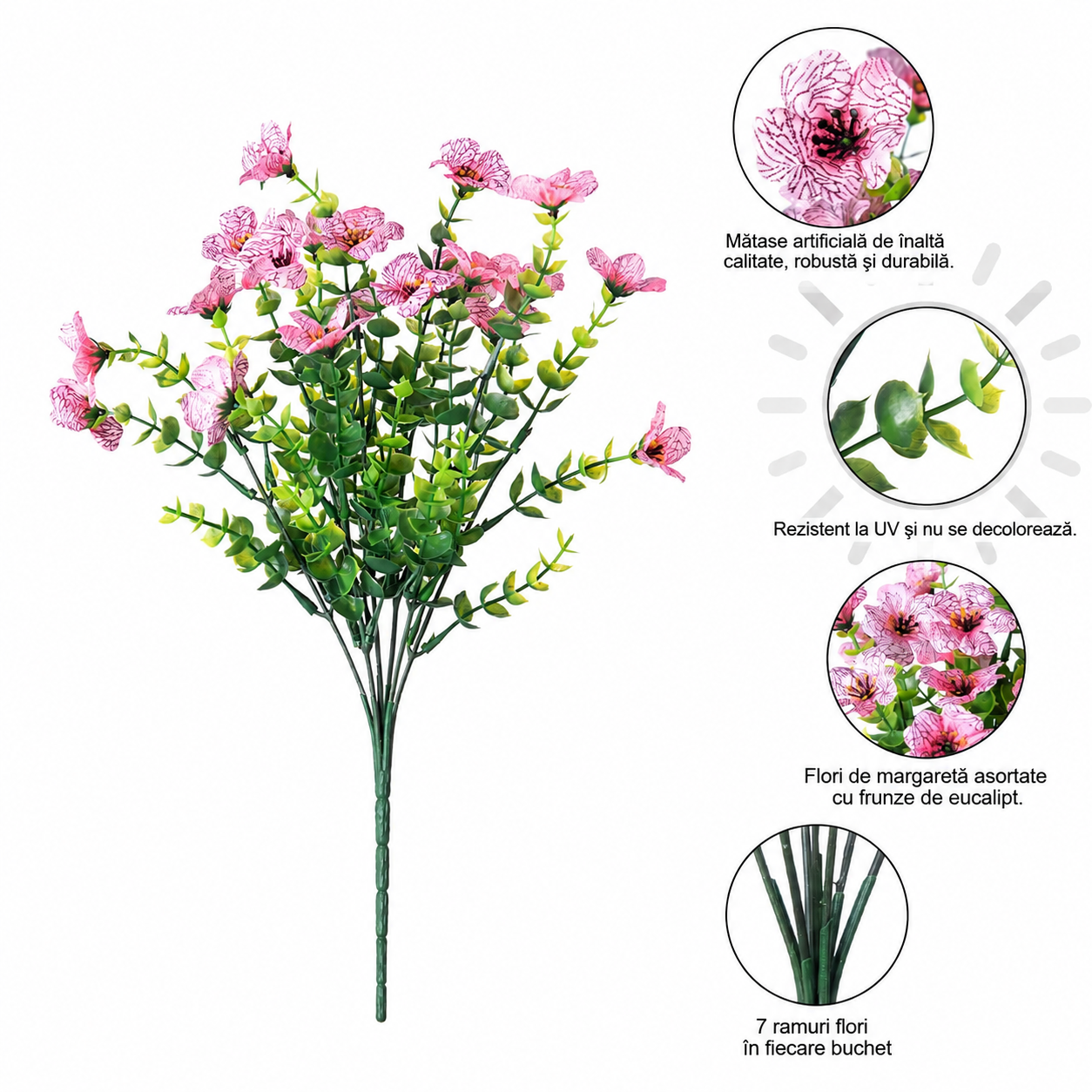 Set 6 buchete de flori artificiale | EverBloom