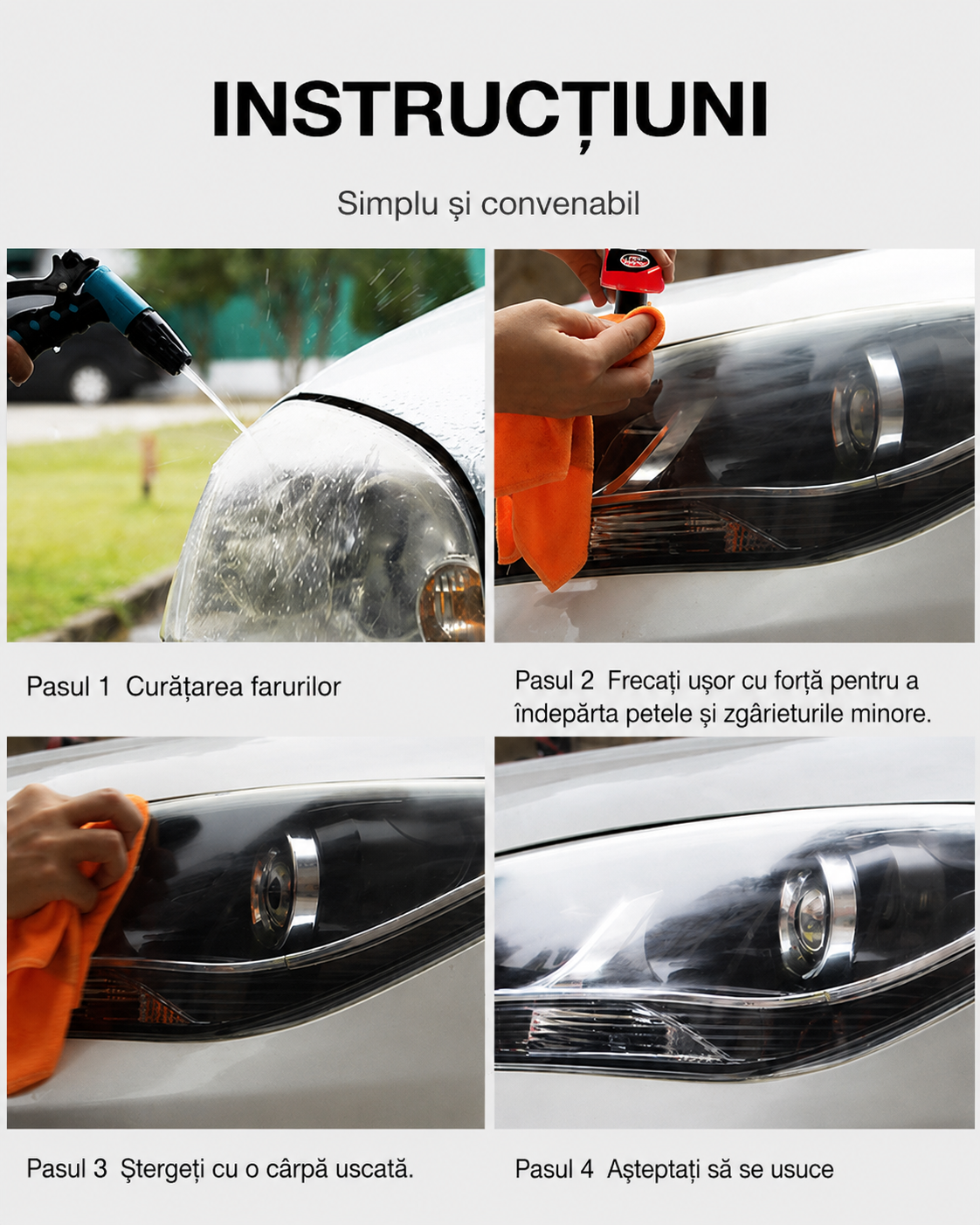 Soluție pentru Curățarea și Lustruirea Farurilor Auto 118 ml | ClearLight