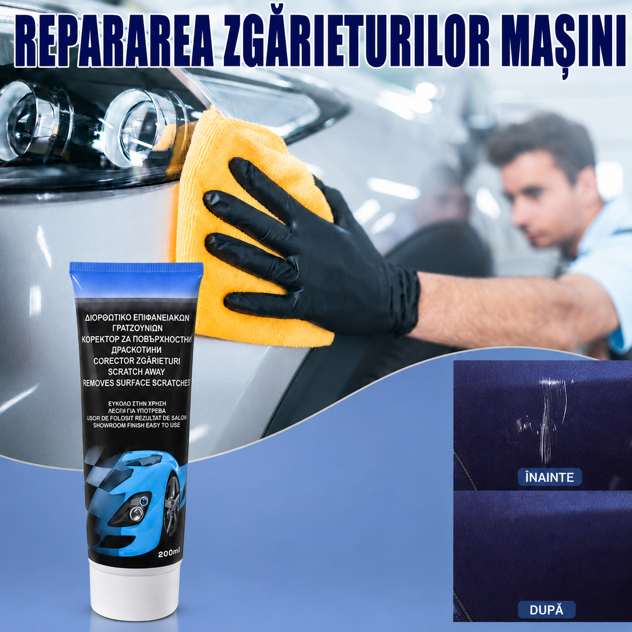 Soluție pentru Estomparea Zgârieturilor Auto 200 ml | ScratchAway