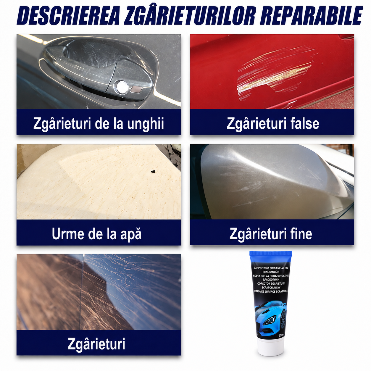 Soluție pentru Estomparea Zgârieturilor Auto 200 ml | ScratchAway