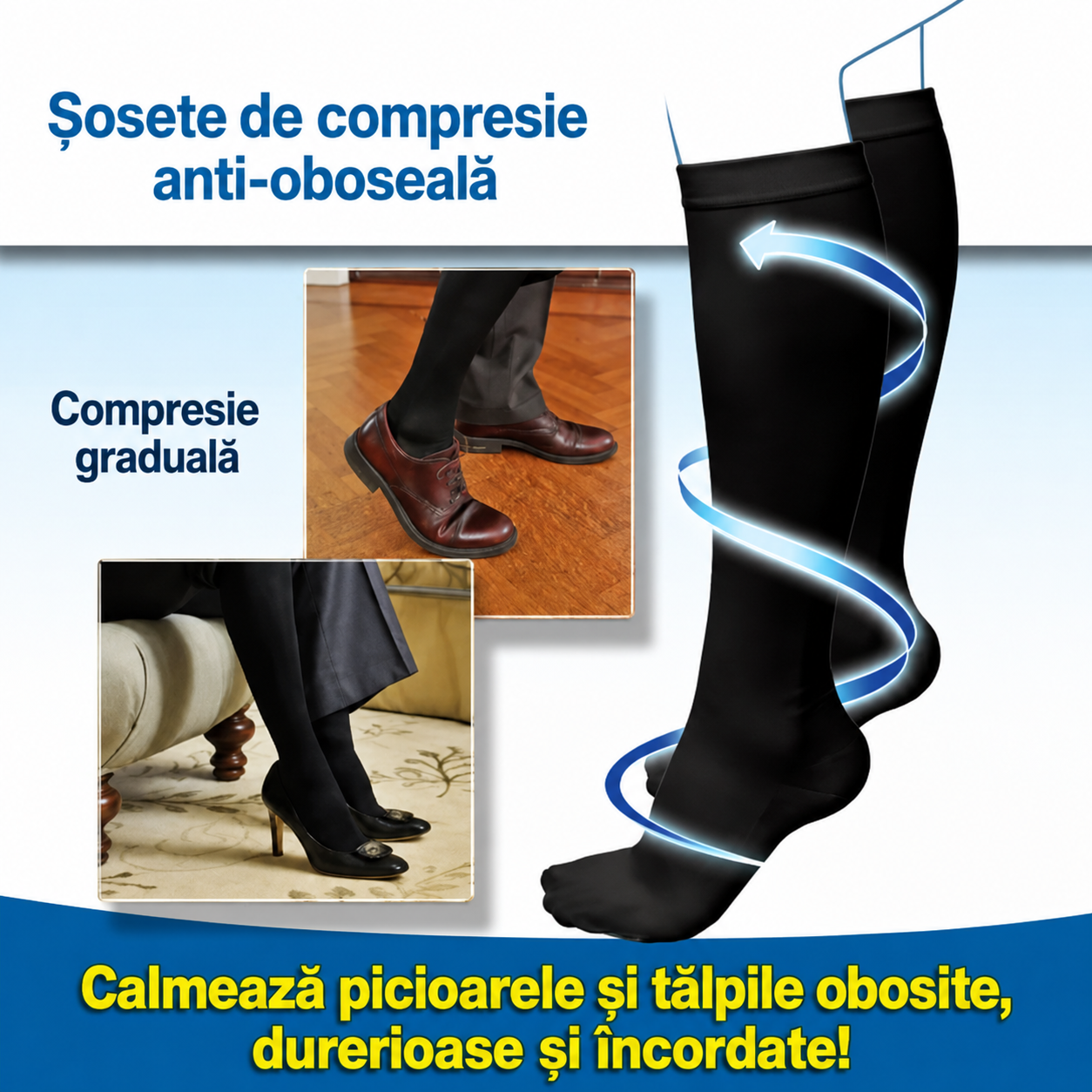 Ciorapi cu Compresie Graduală pentru Confort Zilnic | LegComfort