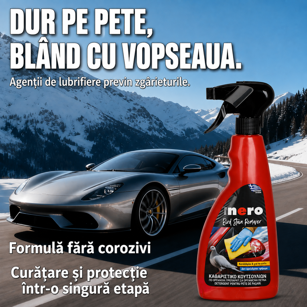 Spray pentru Îndepărtarea Insectelor și Excrementelor de Păsări 500 ml | CleanDrive