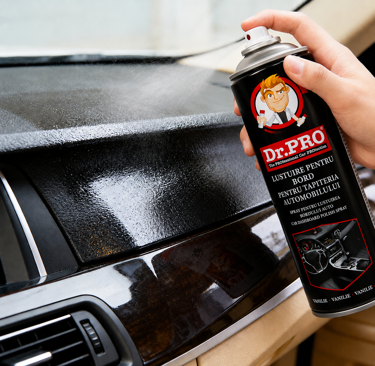 Spray pentru Curățarea și Lustruirea Bordului Auto 225 ml | DashShine