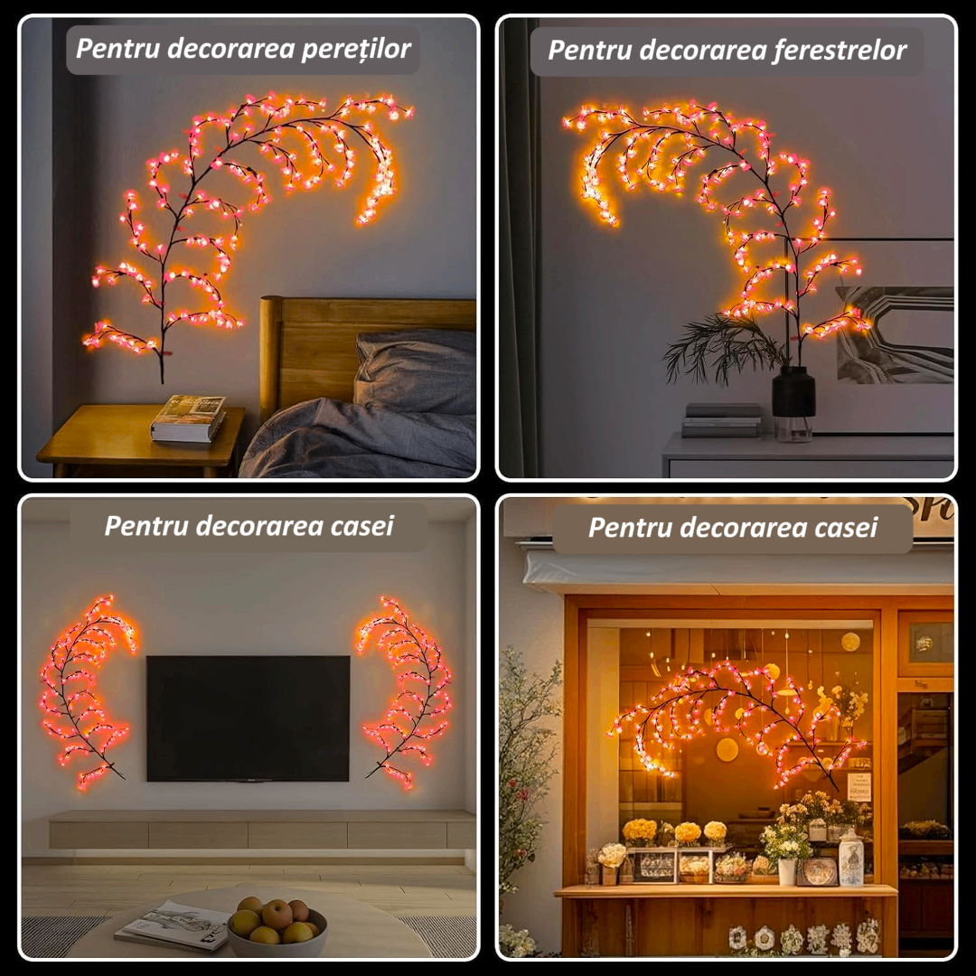 Ramuri de Viță Florale Decorative  – 74 Lumini LED