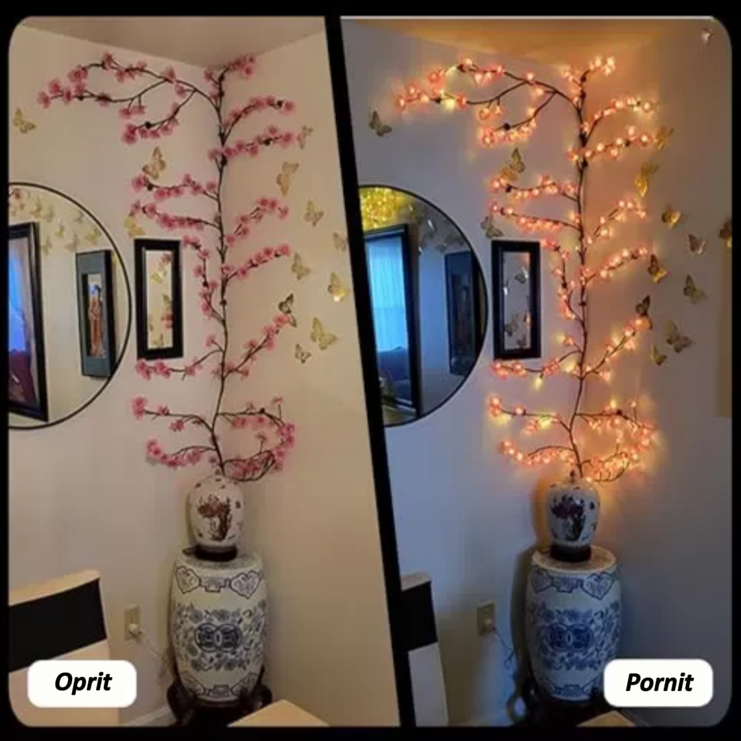 Ramuri de Viță Florale Decorative  – 74 Lumini LED