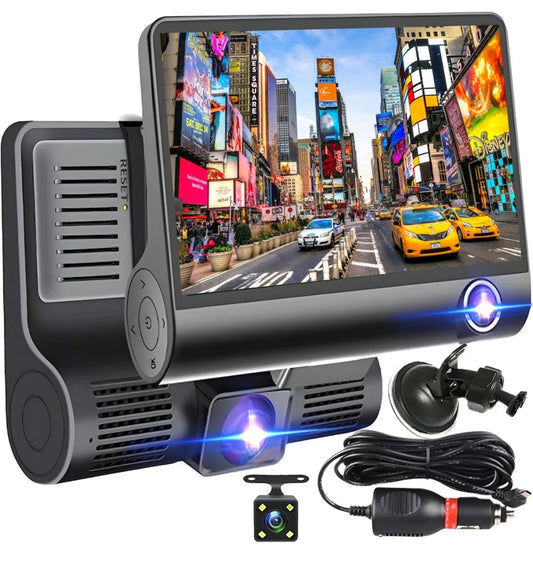 Cameră Video FULL HD Auto Triplă Fata/Spate/Interior